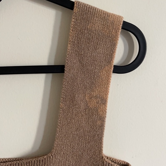 Les basics brown straight knit crop - Picture 5 of 7